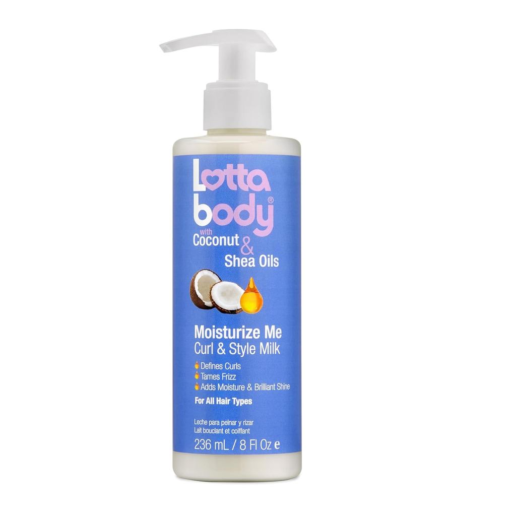 LottabodyMoisturizeMeCurlingStyleMilkwithCoconut&SheaOils,Moisture-RichCurl-Dinning&Frizz-ControlSty