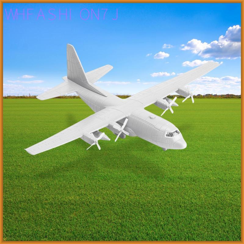 [whfashion7j] 1/144 Transport Plane Model ,Miniature Aircraft Toy Assembled Model C130 4D พร้อมขาตั้