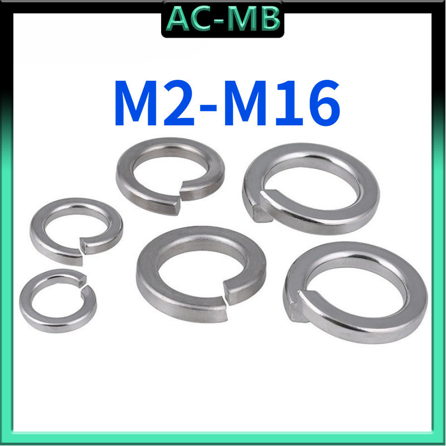 สแตนเลส 304  แหวนสปริง  แหวนรอง กันคลาย  /Spring Washer Stainless Steel  M2/M2.5/M3/M4/M5/M6/M8/M10-