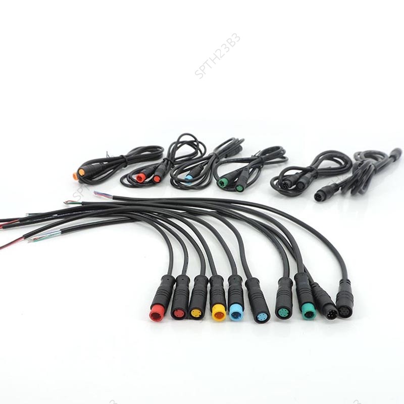 M8 2 3 4 5 6 Pin Splitter 1 ชายหญิงปลั๊กสายเชื่อมต่อกันน้ํา Julet 9 มม.เซ็นเซอร์ E-bike ไฟฟ้าจักรยาน