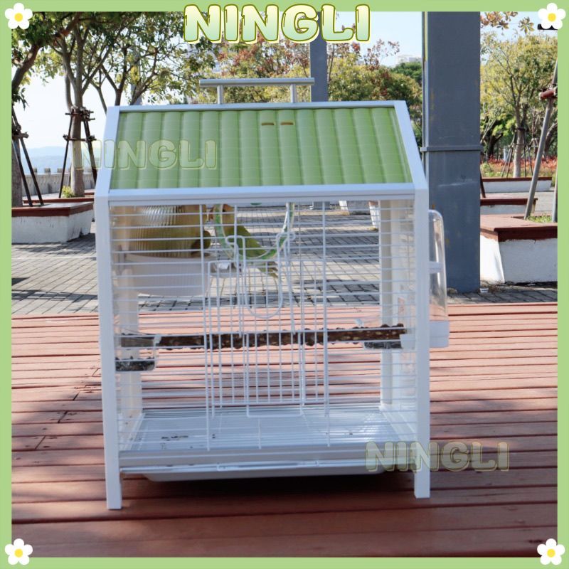 NINGLI-กรงนก กรงนกแก้ว ติดตั้งง่าย กรงนกค็อกคาเทลและนกเลิฟเบิร์ด พร้อมกรงด้านใน