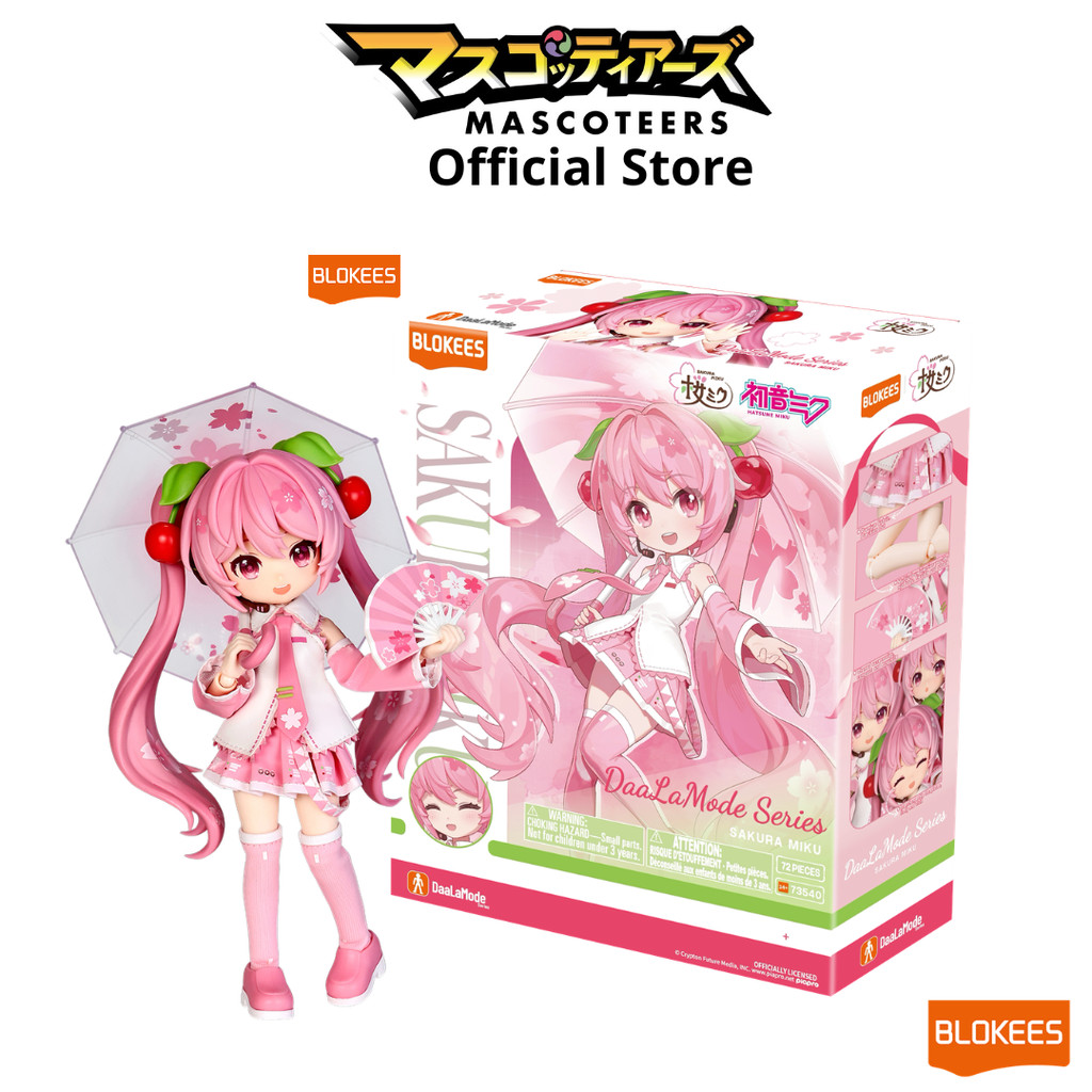 Blokees Figures - Hatsune Miku 73540 - Serendipity Series - Sakura Miku ของแท้ นำเข้า 100%