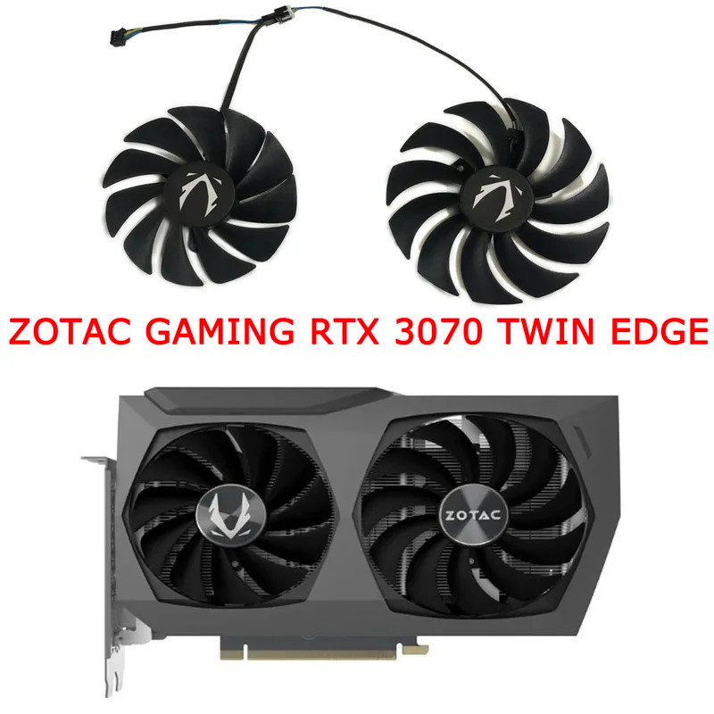 -2 ชิ้น/เซ็ต,GA92S2U GAA8S2U,GPU Cooler,พัดลมการ์ดวิดีโอ,สําหรับ ZOTAC GAMING RTX 3070 Twin Edge OC 