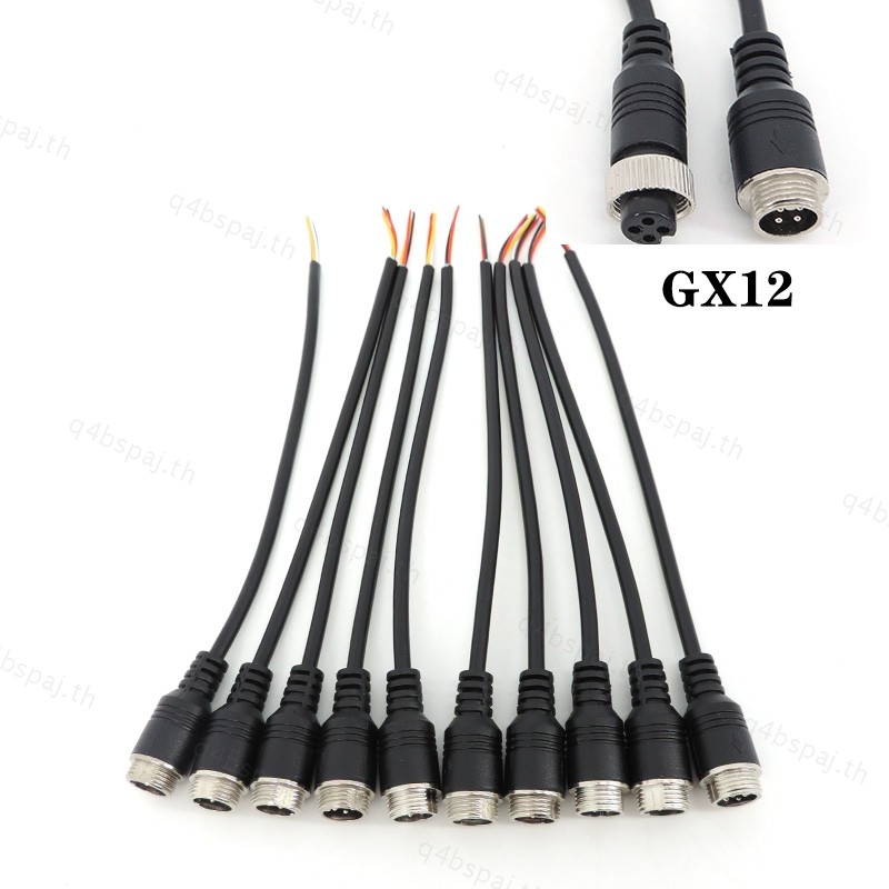 M12 4Pin การบินสัญญาณสายชาย/หญิง 4 core ปลั๊ก GX12 สําหรับรถกล้องสาย DVR วิดีโอกล้องและกล้องวงจรปิดซับวูฟเฟอร์ TH4B2