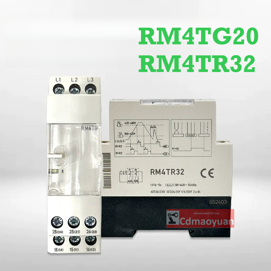 ยี่ห้อใหม่ RM4TG20 รีเลย์ลําดับเฟส RM4-TG20 การป้องกันโอเวอร์วาออกไซด์ RM4TR32