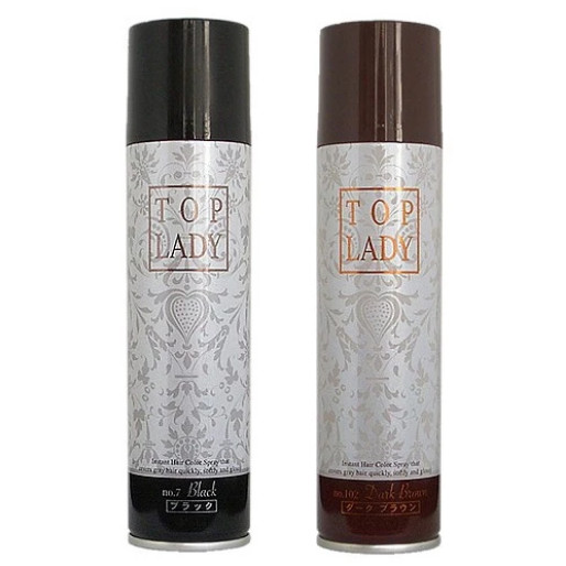 TOP LADY Black/Dark brown 100 ml สเปรย์ปิดผมขาว แท้จากญี่ปุ่น