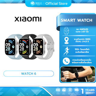 (มีส่งด่วน) Xiaomi Redmi Watch 6 สมาร์ทวอทช์ ระบุตำแหน่ง GNSS แม่นยำยิ่งขึ้น แบตเตอรี่ยาวนานสูงสุดถึง 24 วัน