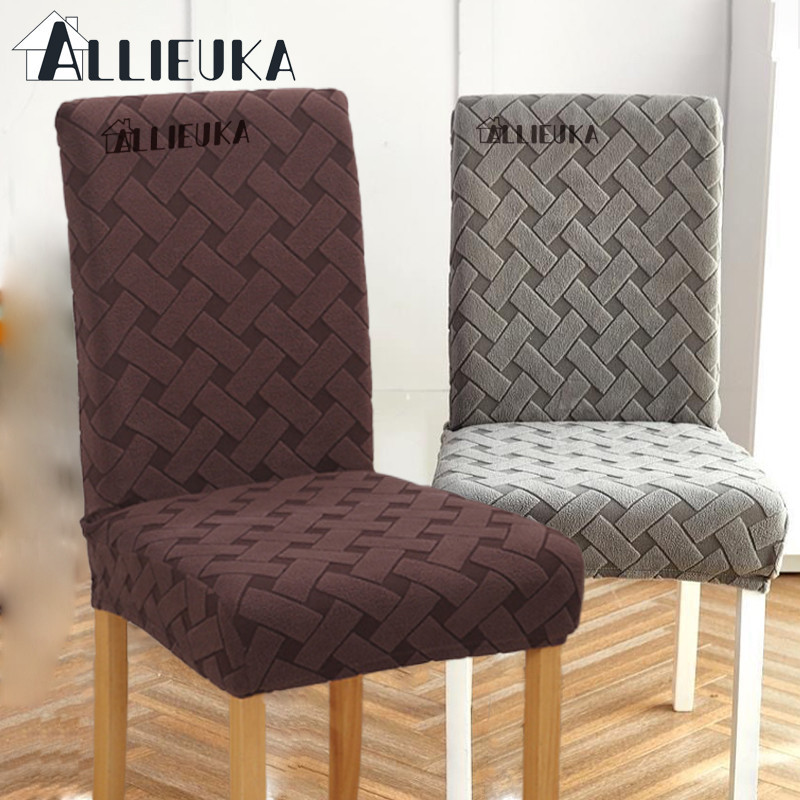 Allieuka ผ้าคลุมเก้าอี้ สีทึบ เก้าอี้ป้องกันฝุ่น ผ้าหุ้มเบาะนั่ง มีความยืดหยุ่น