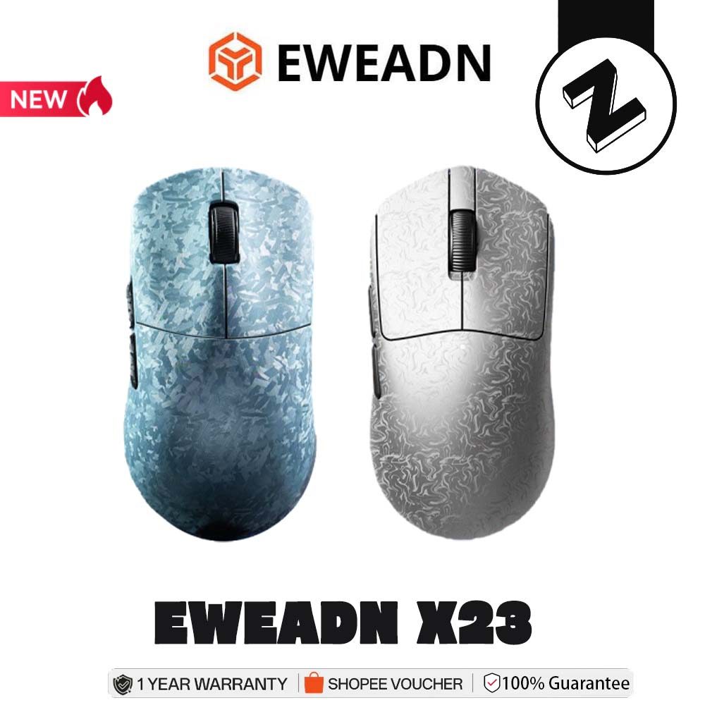 EWEADN X23 คาร์บอนไฟเบอร์น้ําหนักเบาวิทยุเกมขนาดเล็กสามโหมดเมาส์ตามหลักสรีรศาสตร์สํานักงาน