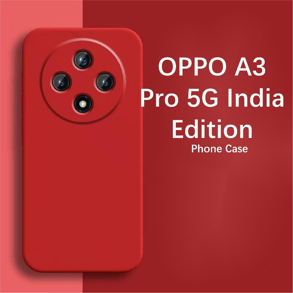 Trend Front สําหรับ OPPO A3 Pro 5G India Edition กรณีป้องกันการล่มสลายซิลิโคนเต็มกรณีคลาสสิกสีทึบเคส