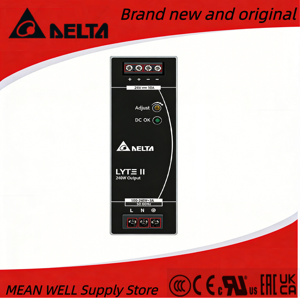 Delta DRL-24V240W1EN DIN Rail Switching Power Supply 24V 10A 240W DC Power Supply