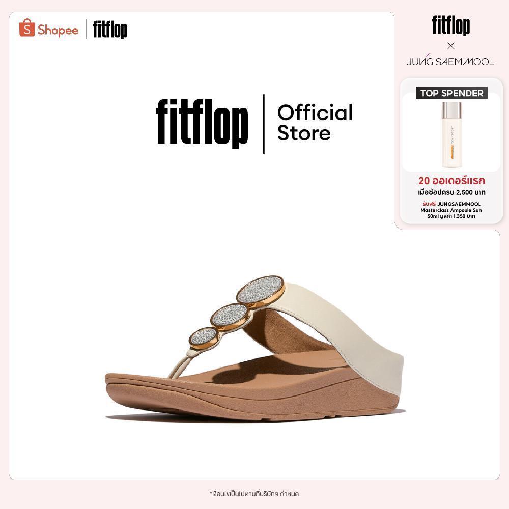 FITFLOP HALO BEAD-CIRCLE METALLIC รองเท้าแตะแบบหูหนีบผู้หญิง รุ่น HJ1-A99 สี BEIGE