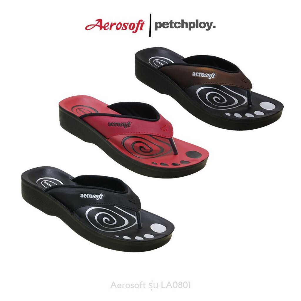 Aerosoft รุ่น 0801 รองเท้าแตะแบบสวม แอโร่ซอฟ เบอร์ 35-41 รุ่น LA0801