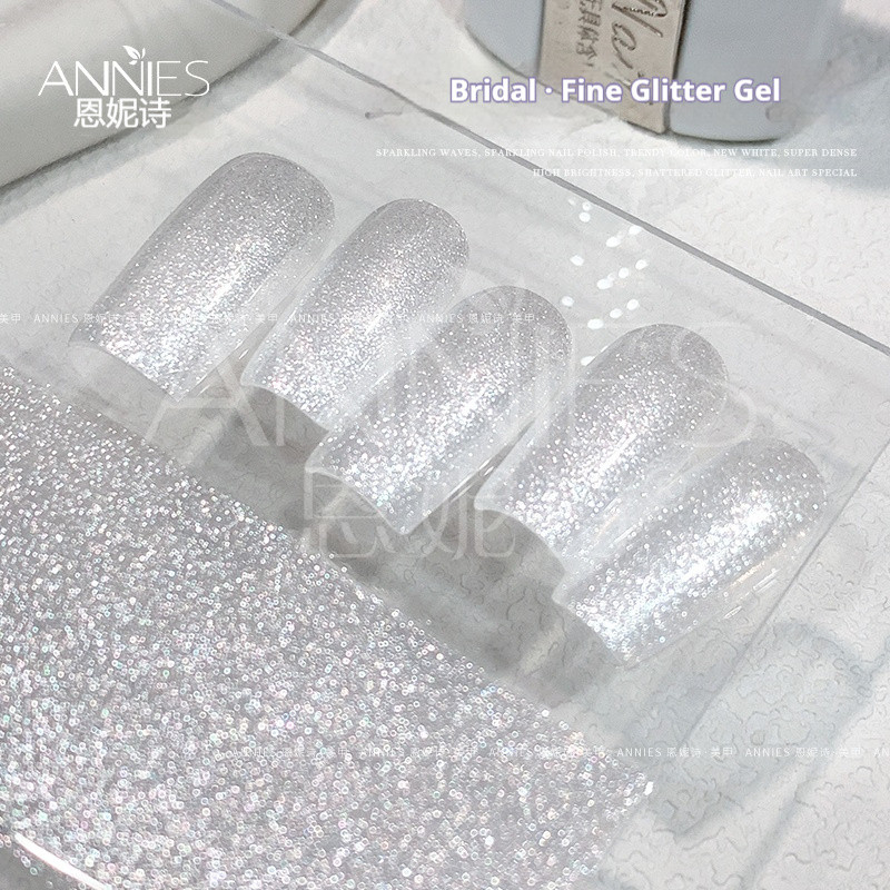 ANNIES เลื่อมเจล Silver White Fine Flash Wedding เกล็ดหิมะสีขาว 16ml เพชร
