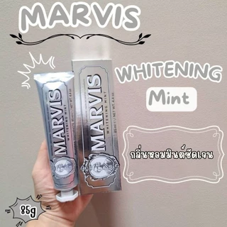 8.15 โปรเด็ด ลดคุ้ม 🤍ของแท้ฉลากไทย🤍Marvis ยาสีฟันมาร์วิส ไวท์เทนนิ่ง มินต์​ Marvis Whitening Mint 85ml