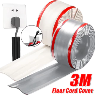 1M/3M แถบซ่อนสายไฟแบบมีกาวในตัวที่ทนทาน - ฝาครอบสายเคเบิลพื้นแบบยืดหยุ่นสําหรับการจัดการสายไฟในบ้านและสํานักงาน