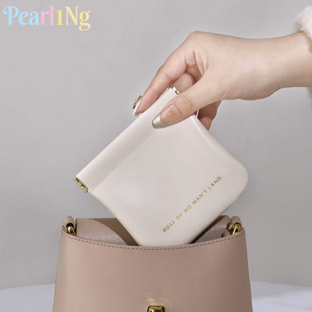 PEARLTH กระเป๋าจัดระเบียบเครื่องสําอาง,กระเป๋าแต่งหน้าลิปสติกแบบพกพา,แฟชั่นPU Miniกระเป๋าถือเครื่องประดับผู้หญิงสาว