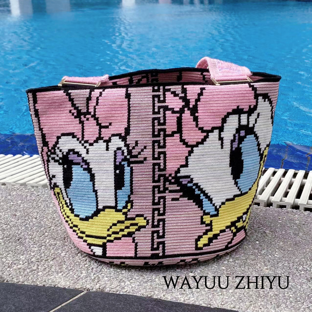 Daisy Colombia wayuu Single-Strand Large Tote Bag Wayu Bag DIY Original Wayu Line Material Bag