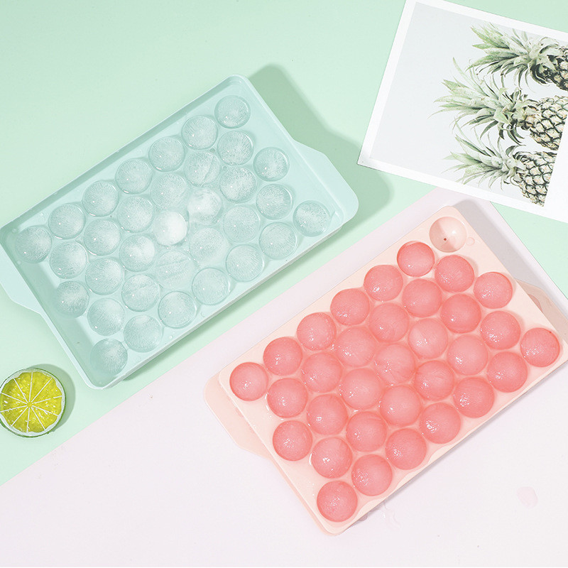 ลูกฮ็อกกี้น้ำแข็งทรงกลมพร้อมฝาปิด รูปร่างลูกฮ็อกกี้น้ำแข็งน้ำแข็ง Ice Block Mould Creative โฮมเมดทำก