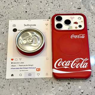 ที่ไม่ซ้ํากัน INS Creative Soda สามารถแม่เหล็ก Kickstand Case, Full-Cover ฟิล์มกันกระแทกฝาครอบโทรศัพท์สําหรับ iPhone 17 Pro Max, 16 Pro, 15, 14 Pro, 13, การออกแบบ Unisex