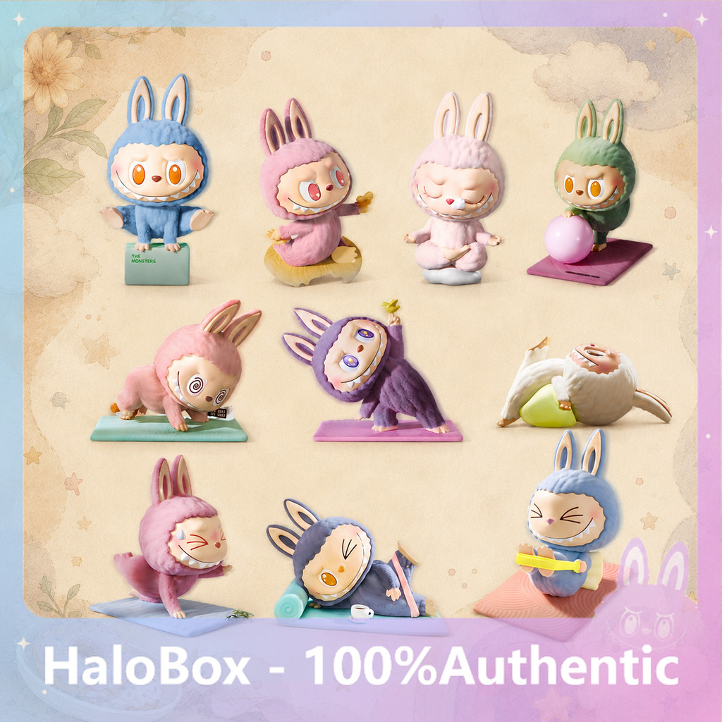POPMART LABUBU Lazy Yoga Series Mystery Box เครื่องประดับของแท้