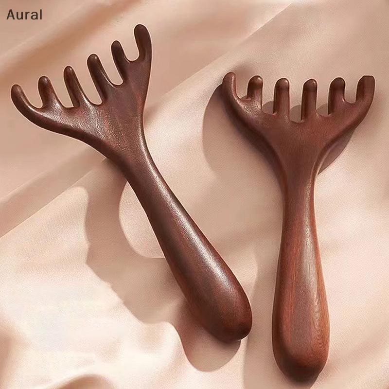 Aural กว้างฟันยาวหวี Meridian เครื่องมือ Ba Scratcher สปามือถือ Meridian หวีนวด Hair Care al