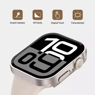 กันน้ําขอบตรงป้องกันหน้าจอสําหรับ Apple Watch11 10 46 มม.42/9 8 7 6 5 44 มม.41/45/40/SE3 /SE2 Ultra3/2 49 มม.อุปกรณ์เสริม