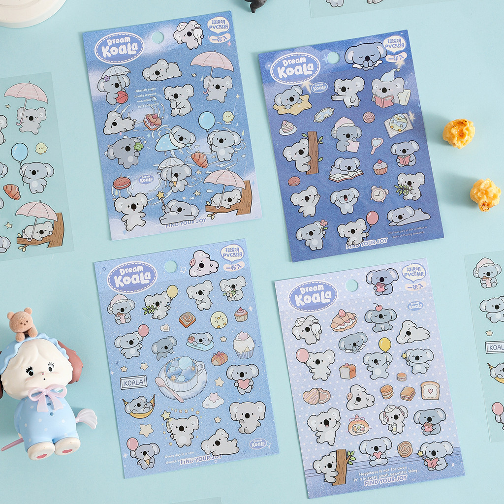 ไดลี่|1 ชิ้น/แพ็คการ์ตูน Dreamland Koala สติกเกอร์ PVC Creative Healing คู่มือเด็ก DIY สติกเกอร์ตกแต่งนักเรียน Handmade คู่มือวัสดุตกแต่ง