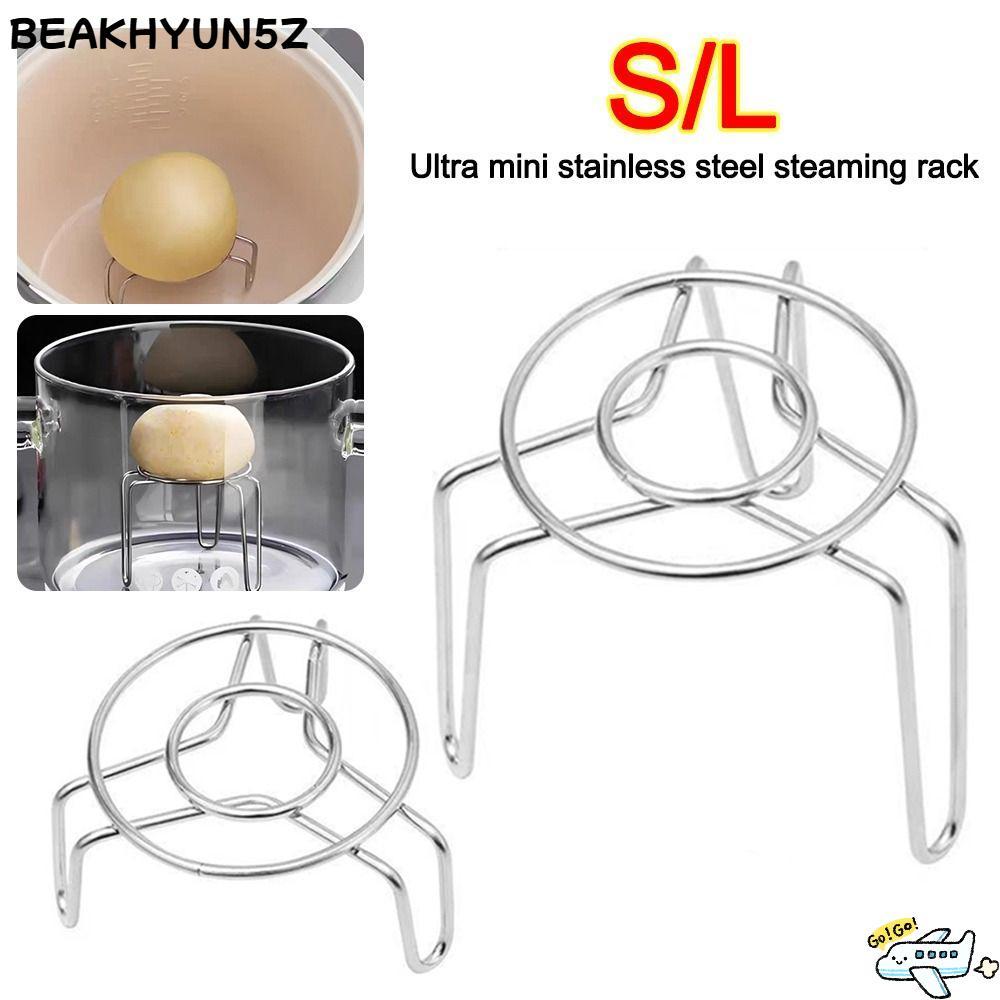 BEAKHYUN5Z ชั้นวางไอน้ํา, มัลติฟังก์ชั่น 2 ขนาดชั้นวางไอน้ําขนาดเล็ก, เรือกลไฟทนทานทําอาหารสแตนเลสความสูงและความสูงชั้นวางนึ่งอุปกรณ์ครัว