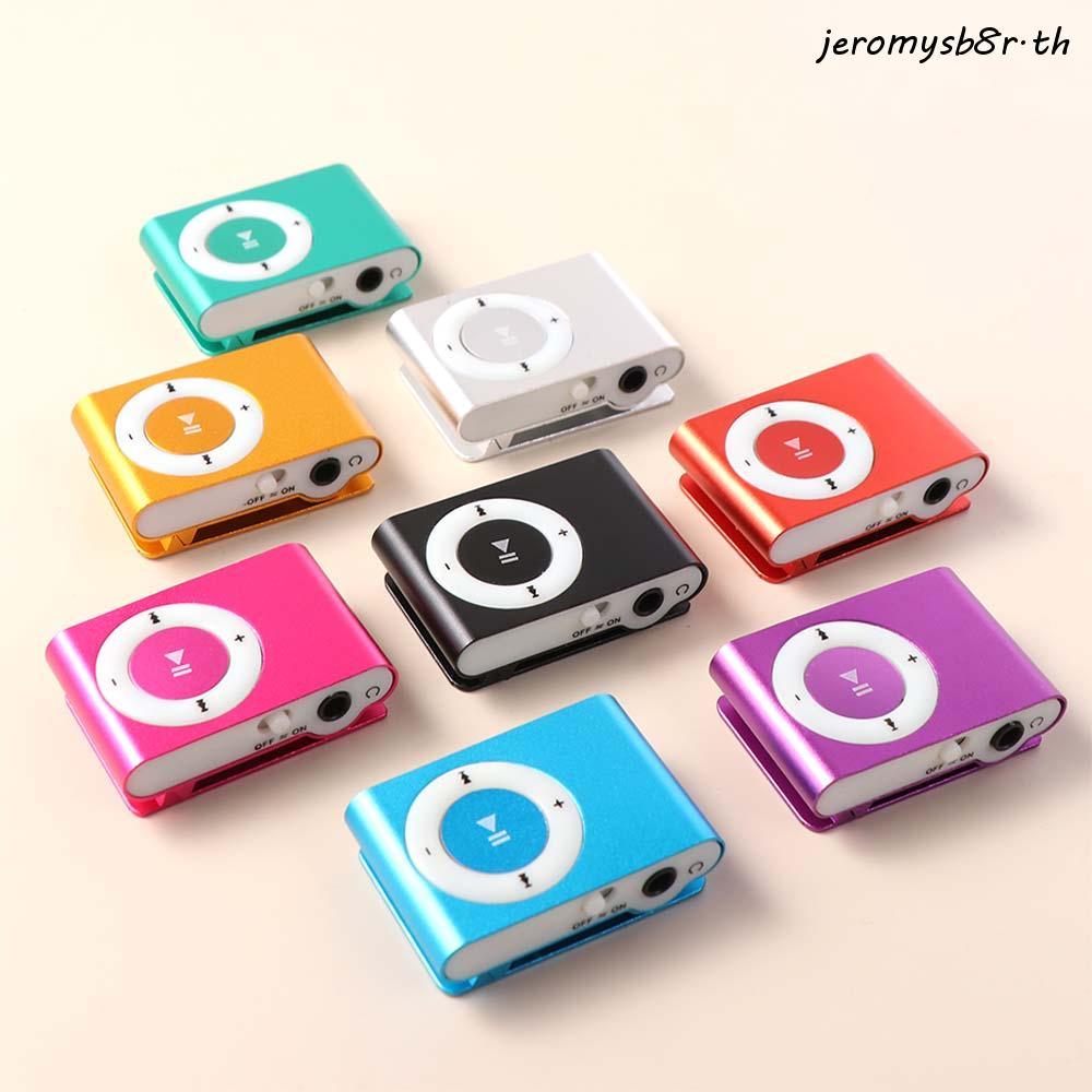 JEROMY เครื่องเล่น MP3 กระจกโลหะ เครื่องเล่นสื่อแบบพกพา เครื่องเล่นเพลงกันน้ําขนาดเล็ก