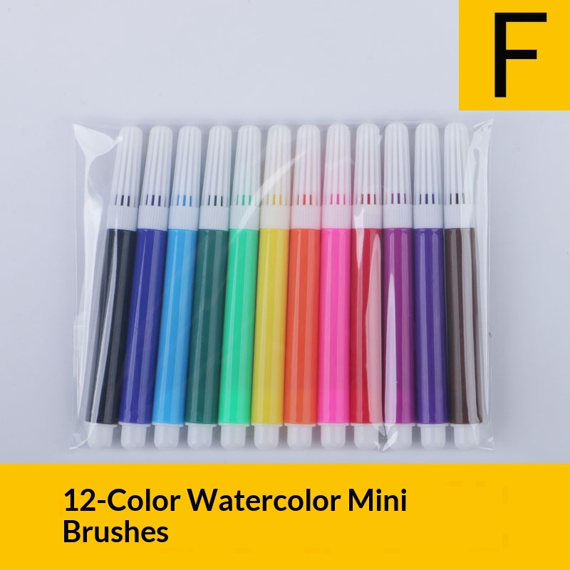 ปากกาสีน้ําล้างทําความสะอาดได้ 12 สีสําหรับเด็กภาพวาดศิลปะและการวาดภาพ