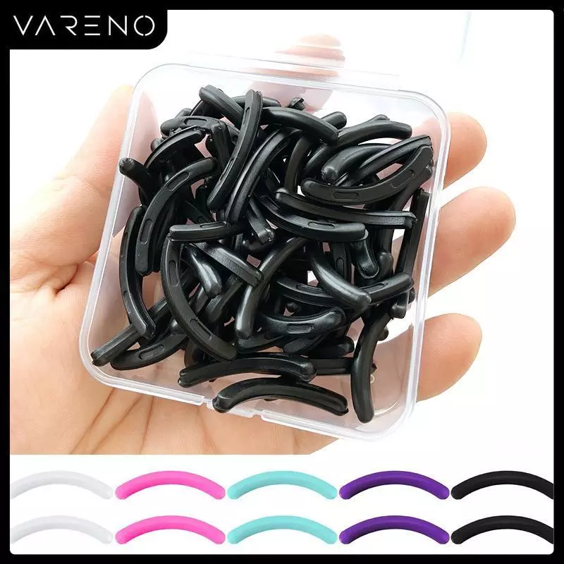 ที่ดัดขนตาหลากสี vareno ใช้แทนยาง30ชิ้น/กล่องสีดำสีขาวน้ำเงินที่ดัดขนตายางยืดอุปกรณ์เปลี่ยนแถบยาง