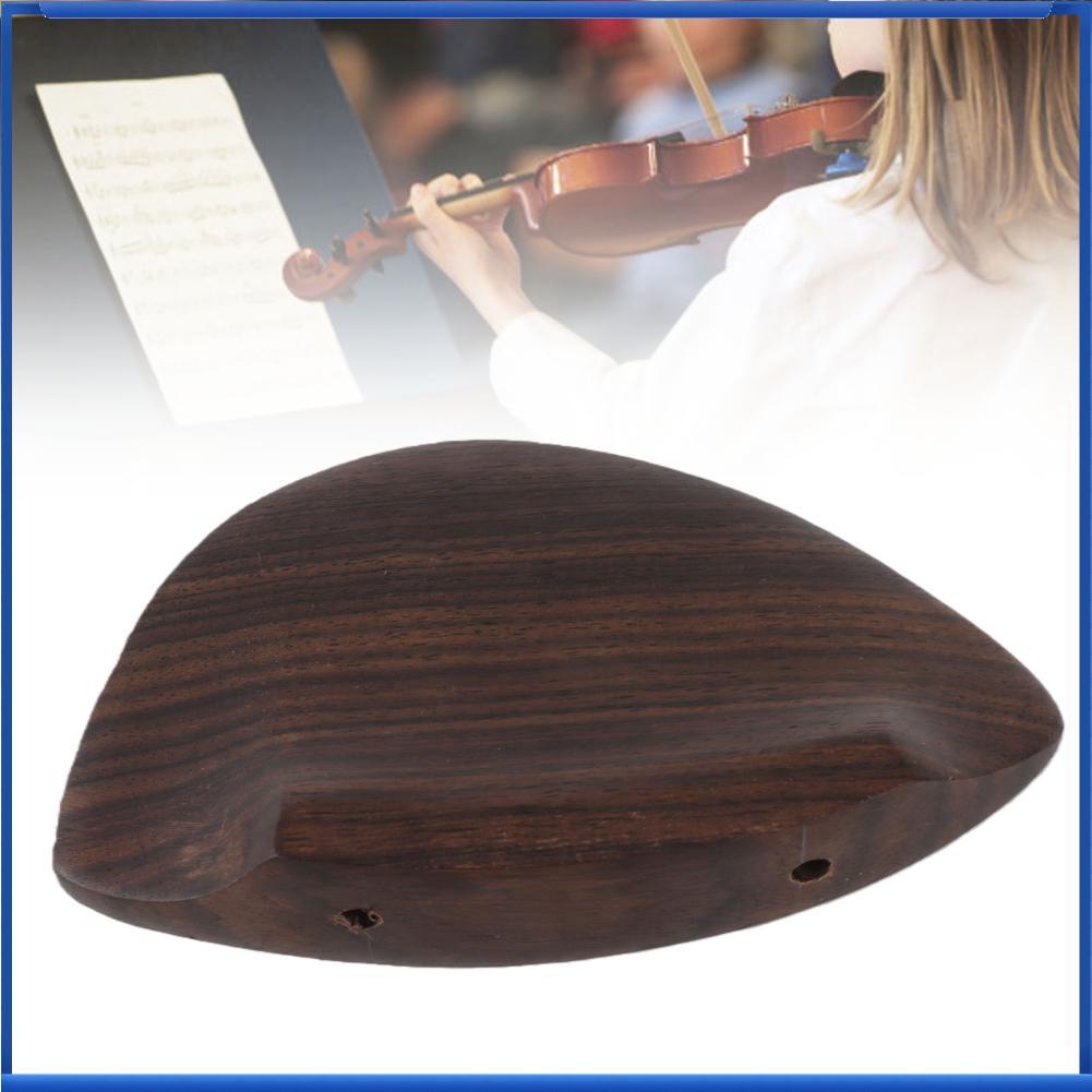 Lestoree-th ไม้มะเกลือ Chin Rest พร้อมแถบไม้เนื้ออ่อนและวงเล็บสำหรับ 4 ขนาดไวโอลินเครื่องดนตรีอุปกรณ์เสริม