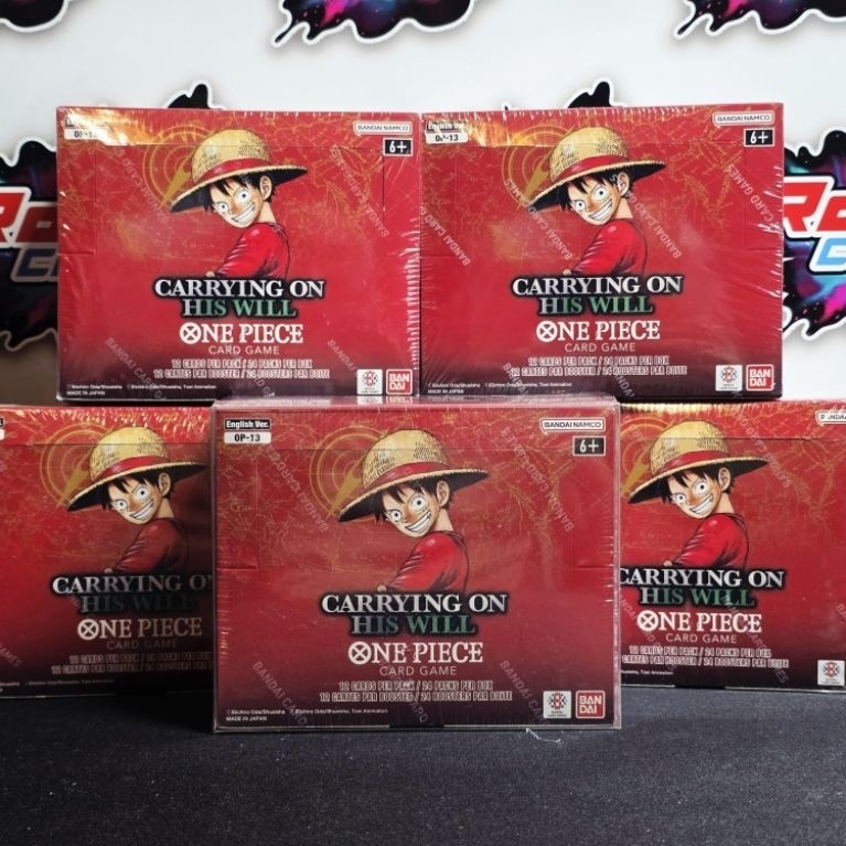 One Piece OP-13 "Carrying On His Will" [ENG] แบบยกกล่อง 24 ซอง ไม่แกะซีล !!