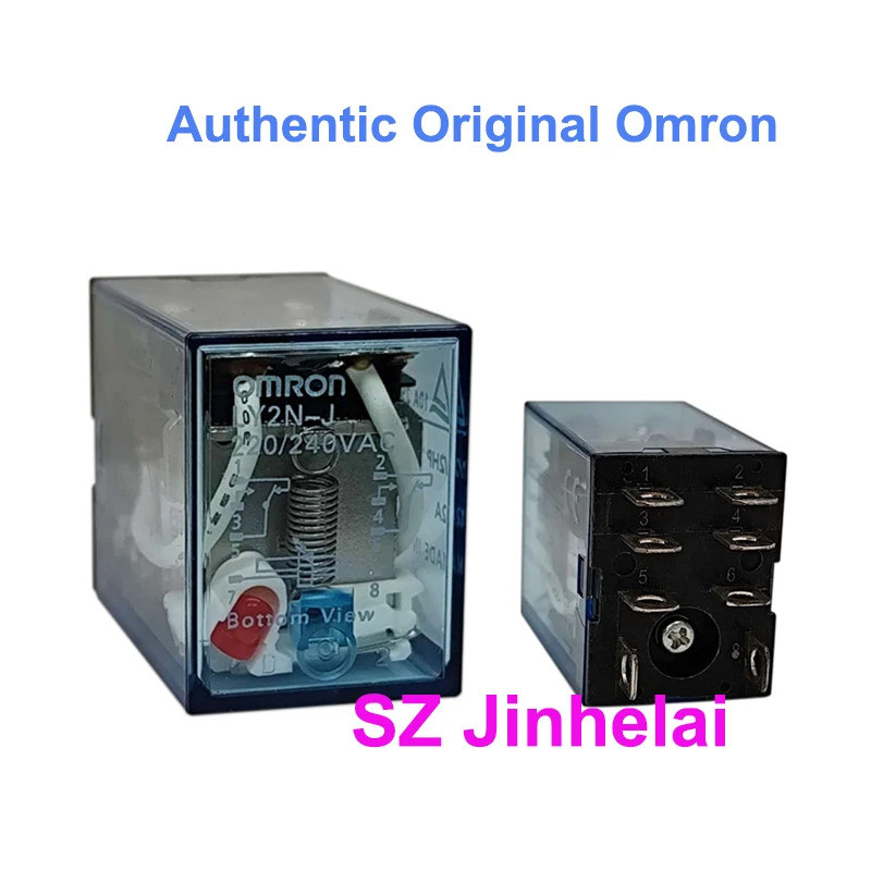 10pcs แท้ LY2N-J (LY2NJ) 8Pins รีเลย์ 10A 24VDC 220VAC 12VDC 24VAC 110VDC 110VAC 48VDC 12VDC