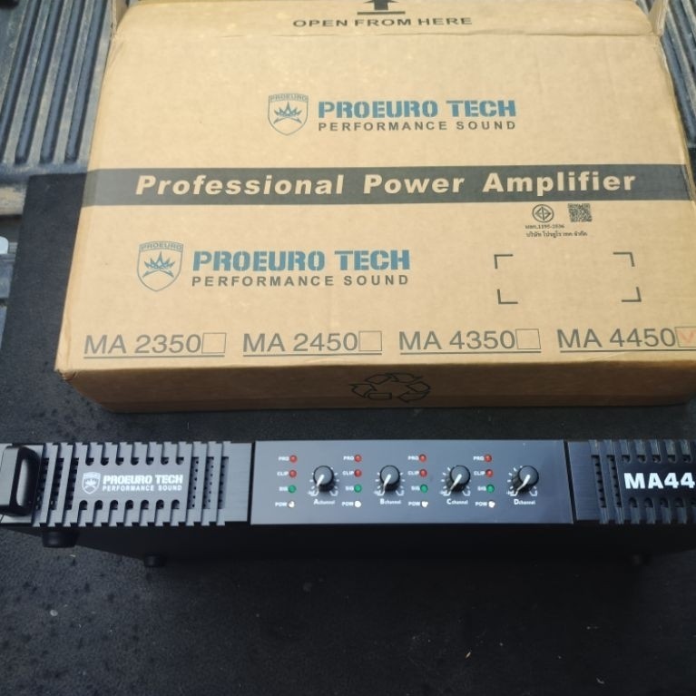 PROEUROTECH MA-4450 POWERAMP 1U 4CH พาวเวอร์แอมป์