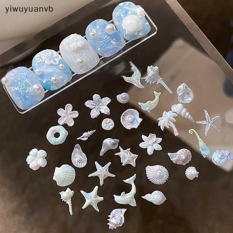 Yiwuyuanvb] 1 ชิ้น Lily ดอกไม้ Sea Shell Conch Coral ปลาดาว 3D อะคริลิคเล็บแม่พิมพ์ตกแต่งเล็บ DIY ซิลิโคนเล็บแม่พิมพ์เล็บแม่พิมพ์ใหม่