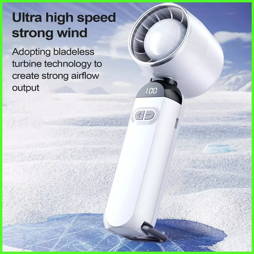 พัดลมพกพา Bladeless 100 Speed ชาร์จไฟได้ สำหรับแคมป์ปิ้ง chunimmy thumbnail 5