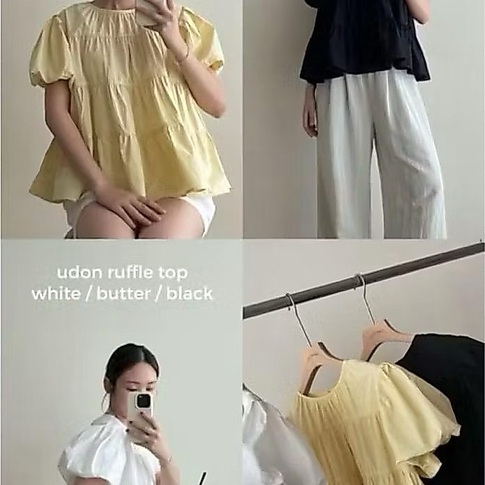 UDON RUFFLE BLOUSE**