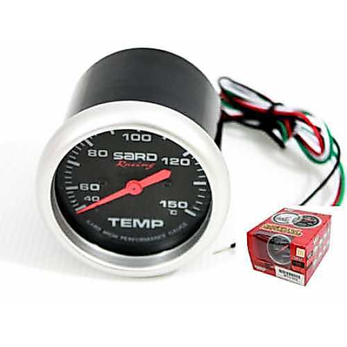 เกจ์ SARD Water TEMP 12V/24V หน้าดำ