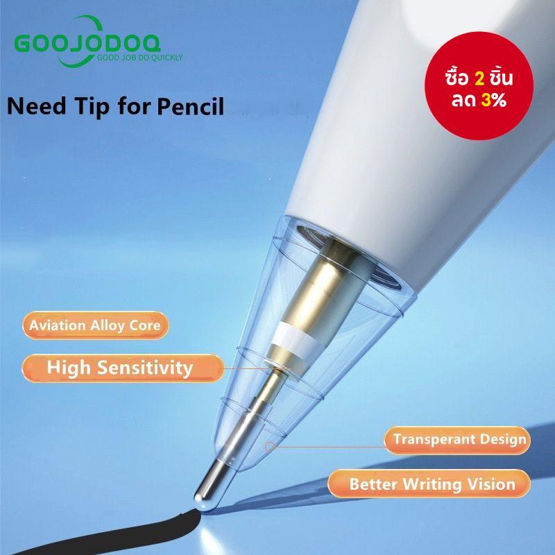 GOOJODOQ Stylus Tip สําหรับ iPad ดินสอ 1 2 ใช้งานร่วมกับ 3.0/3.5/4.0 สําหรับเขียนปากกาสีขาว Nib
