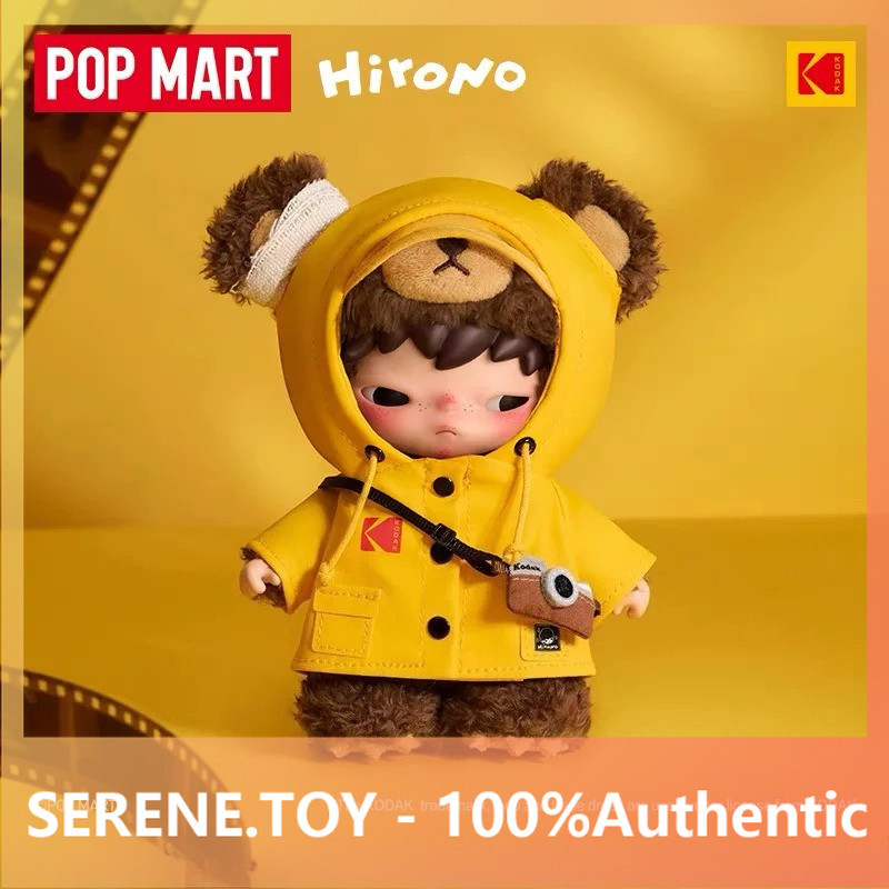 POPMART Hirono x Kodak จี้ผ้ากํามะหยี่ของเล่นเครื่องประดับของขวัญ