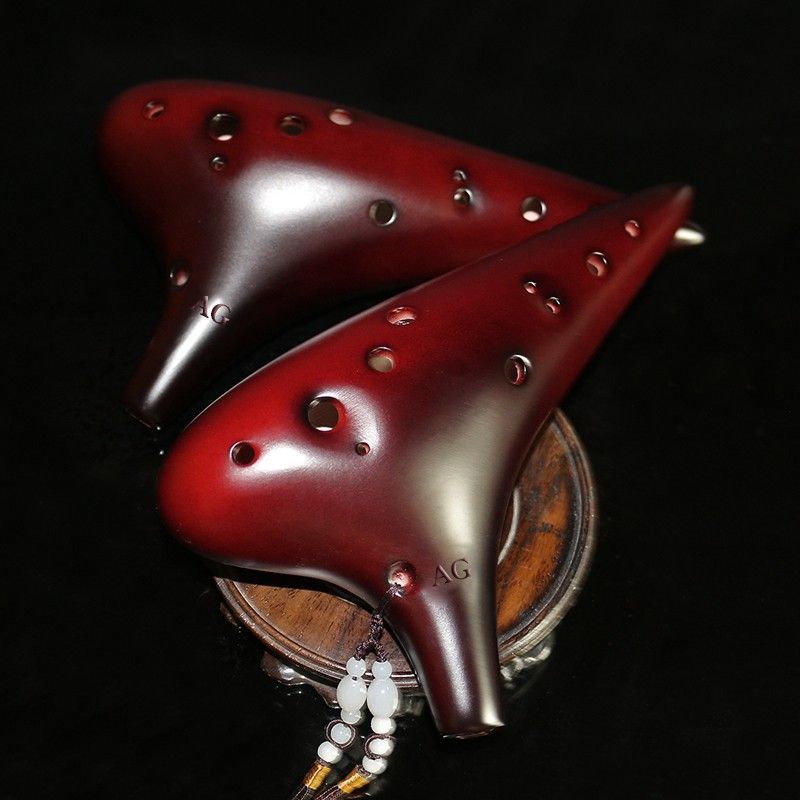 Ocarina 12-Hole Alto AG Tuning Beginner Introductory Performance สไตล์สิบสองรูเบสมืออาชีพชาติพันธุ์เ
