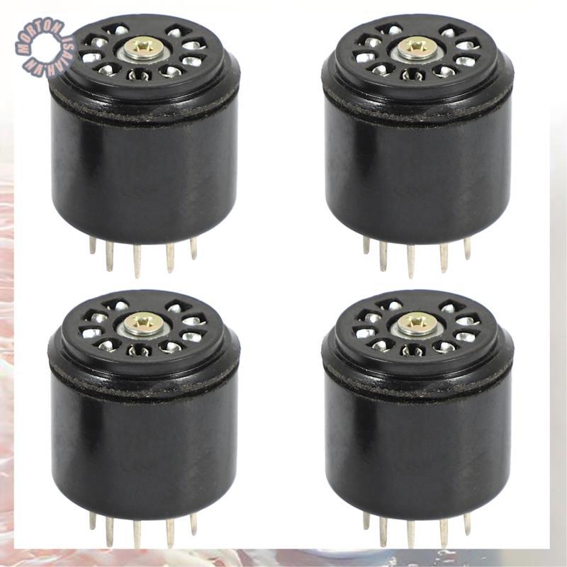 [VNG3]4x 9Pin Bakelite หลอดสูญญากาศ Socket Saver ฐานสําหรับ 12AX7 12AU7 ECC82 ECC83 แอมป์, 4 ชิ้น