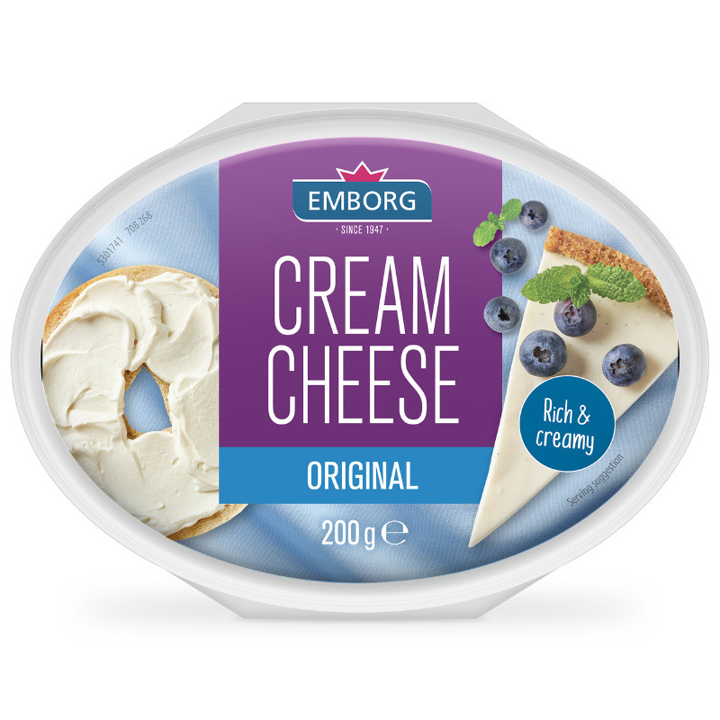เอ็มบอร์คครีมชีส 200กรัม Emborg Cream Cheese 200g. [หมายเลขบาร์โค้ด 5704025018457 ]