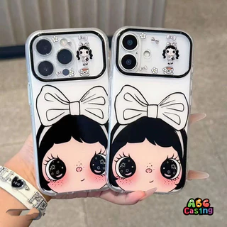 เคสโทรศัพท์รูปสาวน่ารักตากลมโต เหมาะสำหรับ IPhone 17 15 11 13 16 12 14 Pro Max X XR XS Max 7 8 16 15 Plus