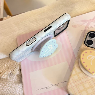 วงเล็บแม่เหล็กสไตล์เกาหลี แอปเปิล ไอโฟน17น เคสโทรศัพท์เหมาะสําหรับ 16 โบว์ลายสก๊อต 15 เคลือบ 14 กันกระแทก