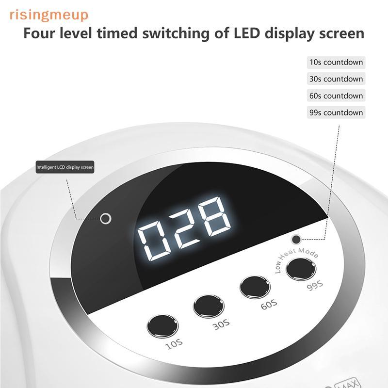 [risingmeup] 320W LED UV Lamp Dryer For Nails Gel Polish Drying Lamp With 4 Timer Setting Auto Senso