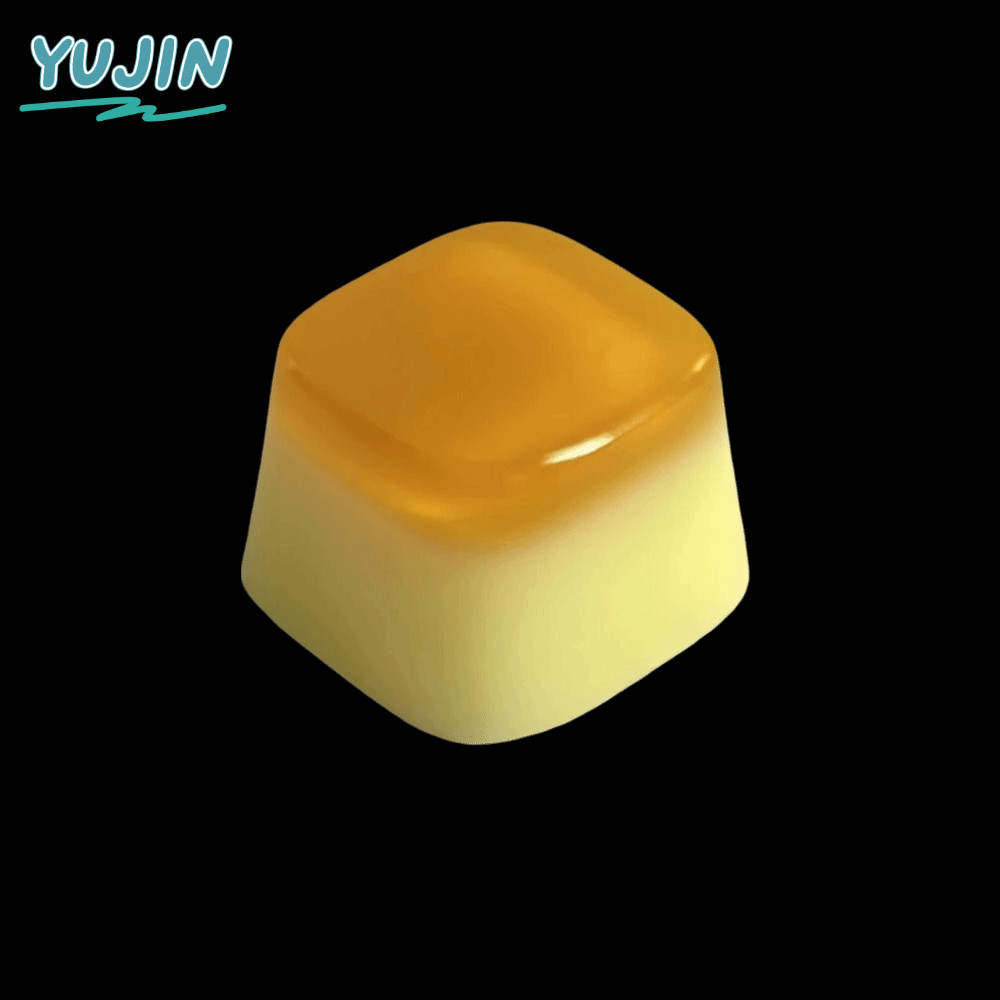 YUJIN Jelly Pudding Keycap,เรซิ่นคีย์บอร์ดKey Caps,กาวDIY Texture Cross Shaft Jelly Keycapคีย์บอร์ดเ