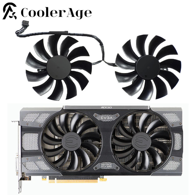 IVideo การ์ดพัดลมสําหรับ EVGA GeForce GTX 1060 1070 1080 88 มม. PLA09215B12H RTX1060 RTX1070 RTX1080